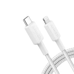 Anker 322 USB-C to Lightning Cable (3ft Braided) White