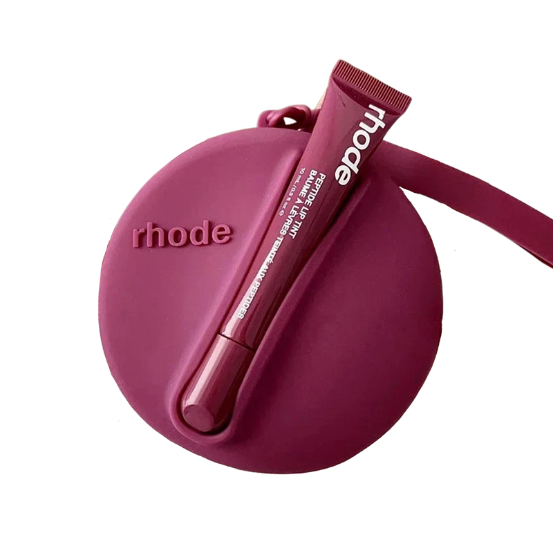Rhode ROUND torbica with lipstick Burgundy