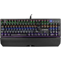 Tastatura gaming RAMPAGE KB-R86 UMBRA Black USB Rainbow Backlit Blue Switch US Layout Mechanical, 40384