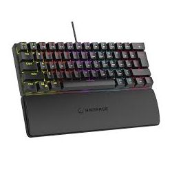 Tastatura gaming RAMPAGE PLOWER K60 Black US Layout Wrist Support Blue Switch Gaming Keyboard, 37257